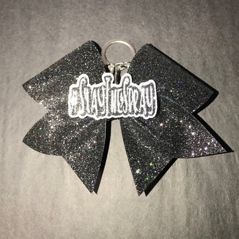 Mini Slay (Black Sparkle Keychain Bow) – ONEx50